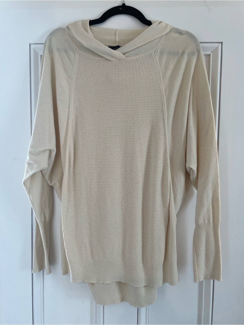 Cynthia Rowley Cream Hooded Knit Pullover